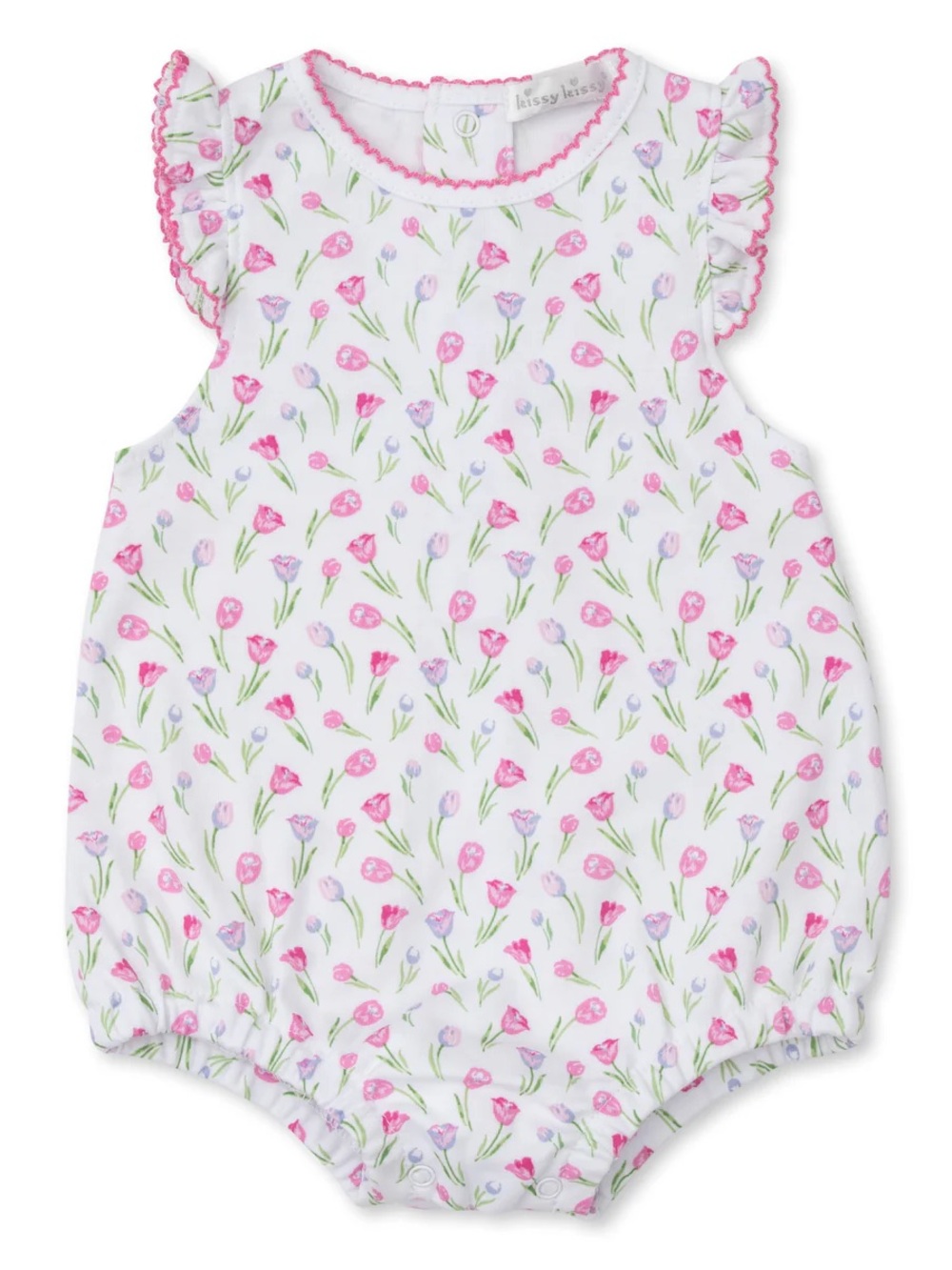 Kissy Kissy Pink & Lavender Tulip Print Baby Romper